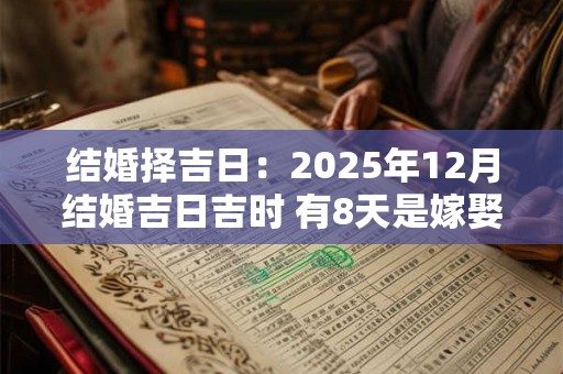 结婚择吉日：2025年12月结婚吉日吉时 有8天是嫁娶好日子