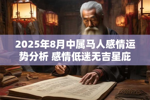 2025年8月中属马人感情运势分析 感情低迷无吉星庇佑