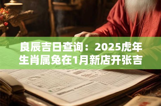 良辰吉日查询:2025虎年生肖属兔在1月新店开张吉利日期 良辰吉日查询:2025虎年生肖属兔在1月新店开张吉利日期