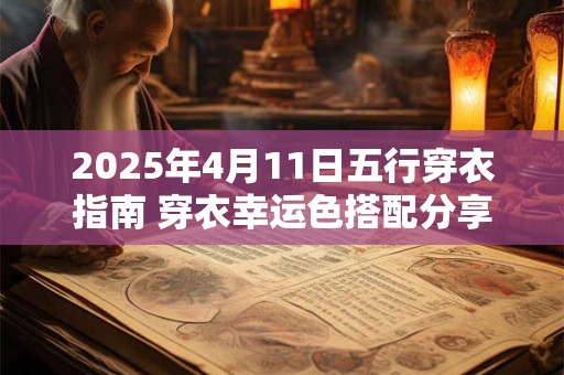 2025年4月11日五行穿衣指南 穿衣幸运色搭配分享