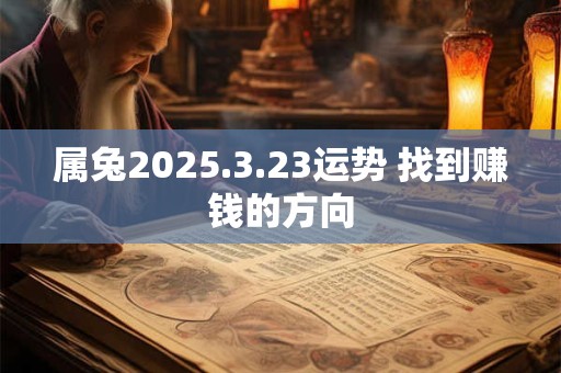属兔2025.3.23运势 找到赚钱的方向