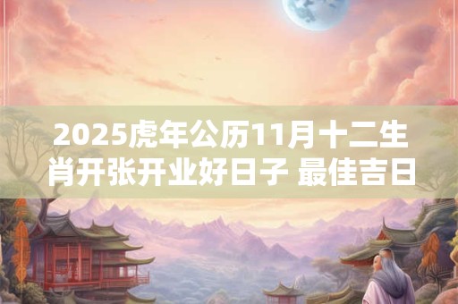 2025虎年公历11月十二生肖开张开业好日子 最佳吉日一览表