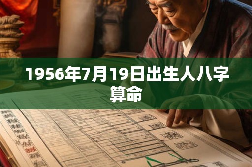 1956年7月19日出生人八字算命 1956年7月19日出生人八字算命