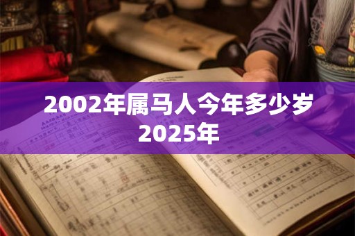 2002年属马人今年多少岁2025年
