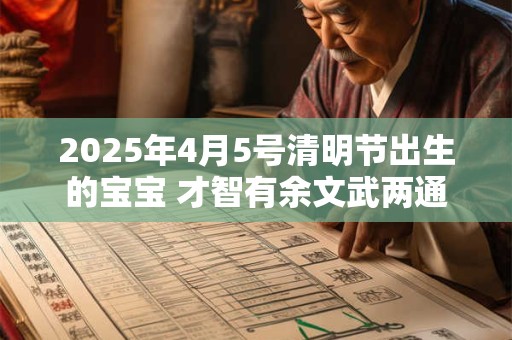 2025年4月5号清明节出生的宝宝 才智有余文武两通