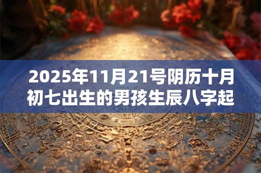 2025年11月21号阴历十月初七出生的男孩生辰八字起名