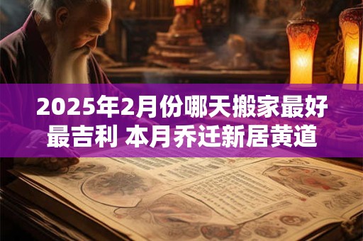 2025年2月份哪天搬家最好最吉利 本月乔迁新居黄道吉日