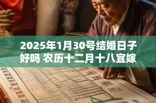 2025年1月30号结婚日子好吗 农历十二月十八宜嫁娶吗