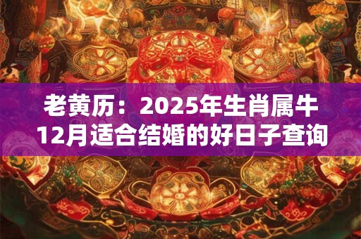 老黄历：2025年生肖属牛12月适合结婚的好日子查询