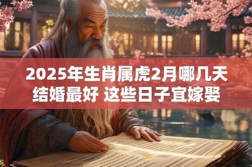 2025年生肖属虎2月哪几天结婚最好 这些日子宜嫁娶