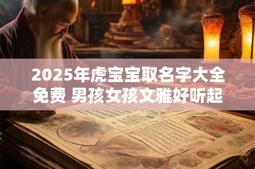 2025年虎宝宝取名字大全免费 男孩女孩文雅好听起名方式