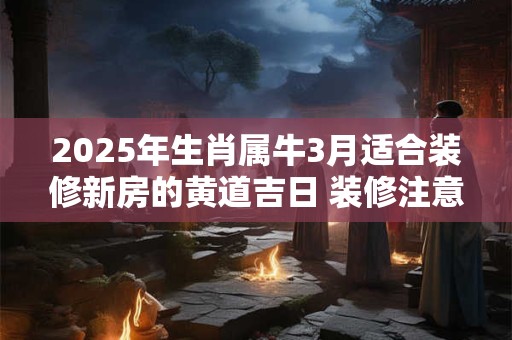 2025年生肖属牛3月适合装修新房的黄道吉日 装修注意事项