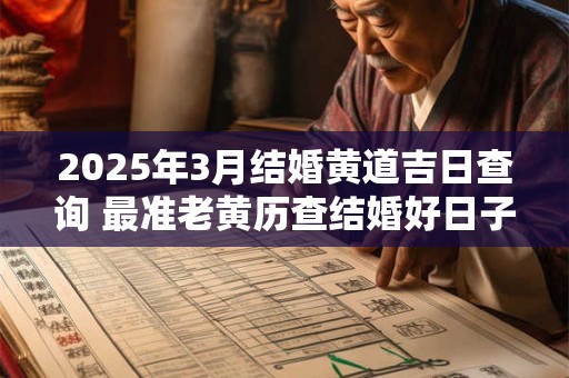 2025年3月结婚黄道吉日查询 最准老黄历查结婚好日子