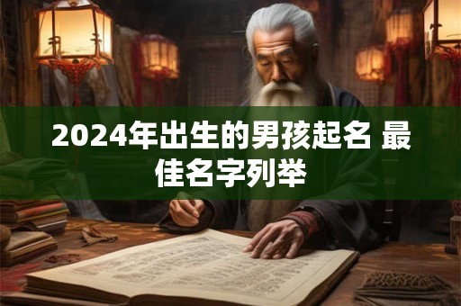 2024年出生的男孩起名 最佳名字列举