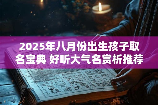 2025年八月份出生孩子取名宝典 好听大气名赏析推荐