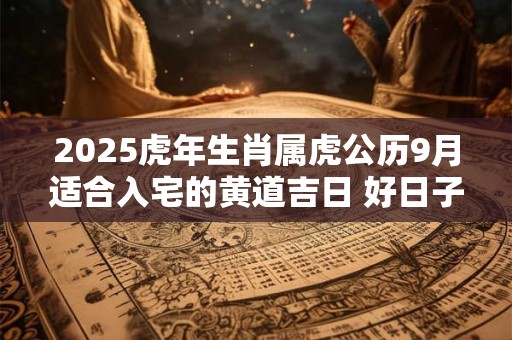 2025虎年生肖属虎公历9月适合入宅的黄道吉日 好日子查询