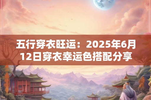 五行穿衣旺运：2025年6月12日穿衣幸运色搭配分享