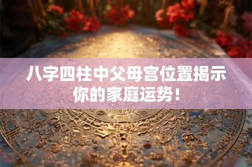 八字四柱中父母宫位置揭示你的家庭运势! 八字四柱中父母宫位置揭示你的家庭运势!