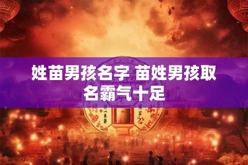 姓苗男孩名字 苗姓男孩取名霸气十足 姓苗男孩名字 苗姓男孩取名霸气十足