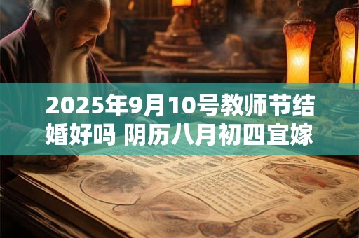 2025年9月10号教师节结婚好吗 阴历八月初四宜嫁娶吗
