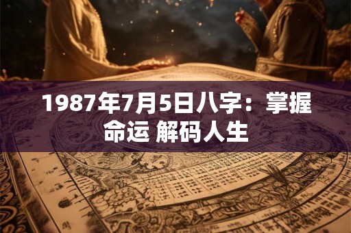1987年7月5日八字:掌握命运 解码人生 1987年7月5日八字:掌握命运 解码人生