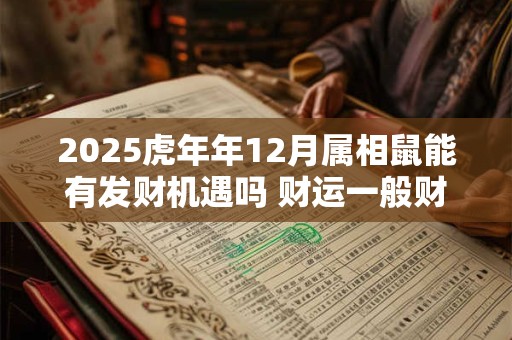 2025虎年年12月属相鼠能有发财机遇吗 财运一般财星祝福