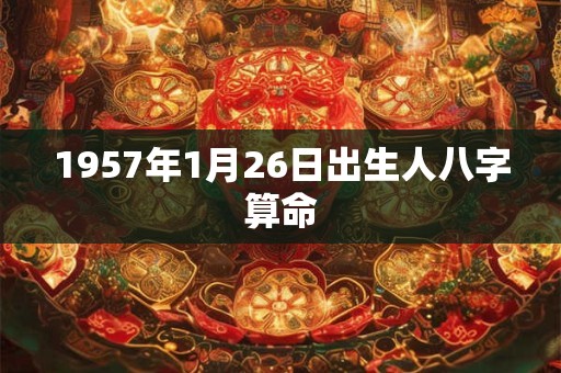 1957年1月26日出生人八字算命