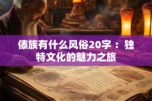 傣族有什么风俗20字 :独特文化的魅力之旅 傣族有什么风俗20字 :独特文化的魅力之旅