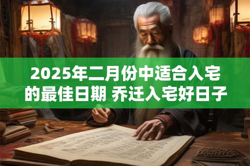 2025年二月份中适合入宅的最佳日期 乔迁入宅好日子