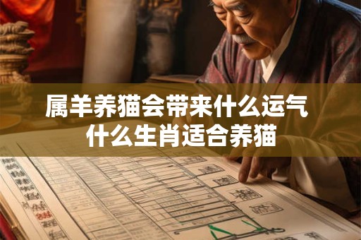 属羊养猫会带来什么运气 什么生肖适合养猫