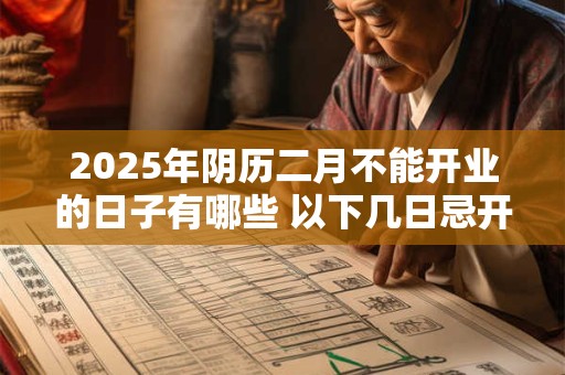 2025年阴历二月不能开业的日子有哪些 以下几日忌开张