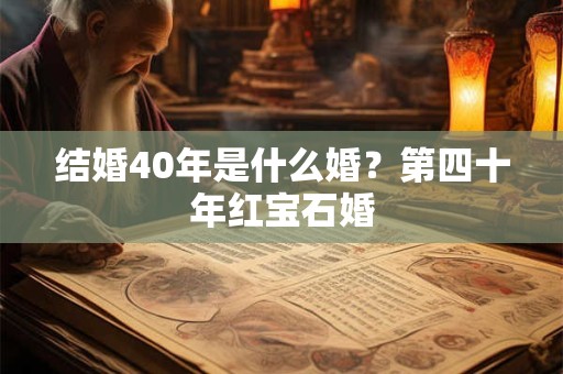 结婚40年是什么婚？第四十年红宝石婚