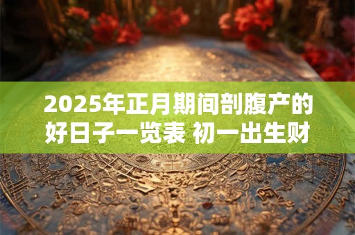 2025年正月期间剖腹产的好日子一览表 初一出生财星高照