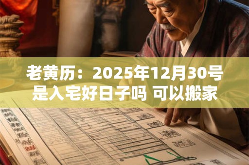 老黄历：2025年12月30号是入宅好日子吗 可以搬家吗