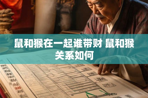 鼠和猴在一起谁带财 鼠和猴关系如何
