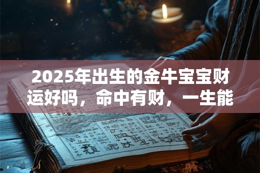 2025年出生的金牛宝宝财运好吗，命中有财，一生能够衣食无忧