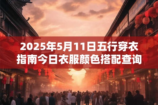 2025年5月11日五行穿衣指南今日衣服颜色搭配查询