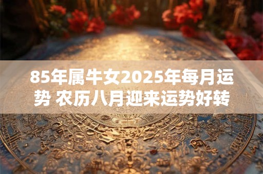 85年属牛女2025年每月运势 农历八月迎来运势好转
