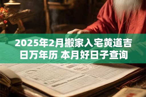 2025年2月搬家入宅黄道吉日万年历 本月好日子查询 2025年2月搬家入宅黄道吉日万年历 本月好日子查询