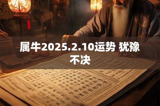 属牛2025.2.10运势 犹豫不决