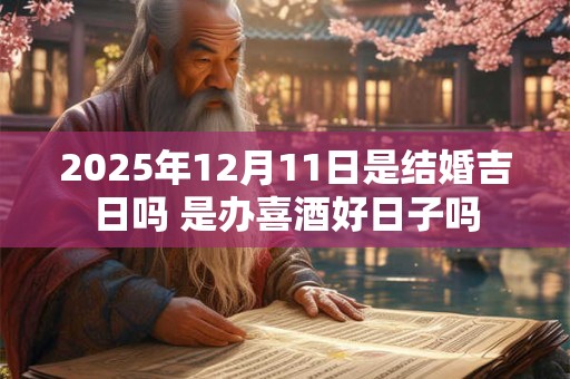 2025年12月11日是结婚吉日吗 是办喜酒好日子吗