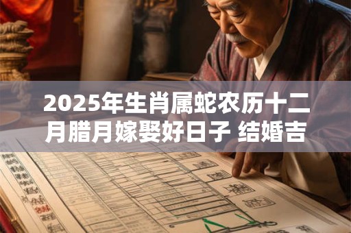2025年生肖属蛇农历十二月腊月嫁娶好日子 结婚吉日一览表