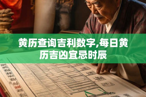 黄历查询吉利数字,每日黄历吉凶宜忌时辰