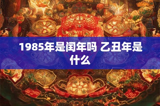 1985年是闰年吗 乙丑年是什么