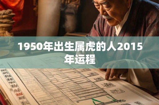 详细阅读:1950年出生属虎的人2015年运程 1950年出生属虎的人2015年运程