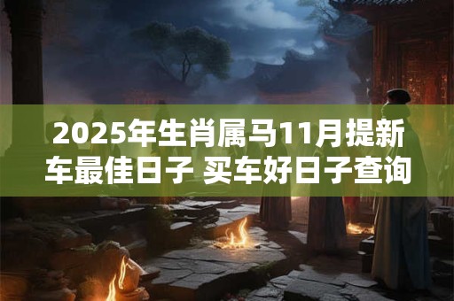 2025年生肖属马11月提新车最佳日子 买车好日子查询