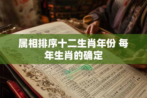 属相排序十二生肖年份 每年生肖的确定
