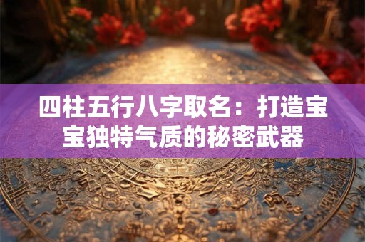 四柱五行八字取名:打造宝宝独特气质的秘密武器 四柱五行八字取名:打造宝宝独特气质的秘密武器
