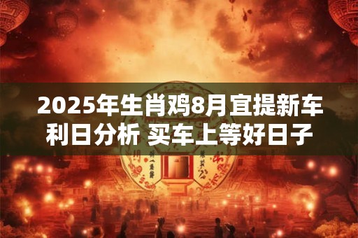 2025年生肖鸡8月宜提新车利日分析 买车上等好日子