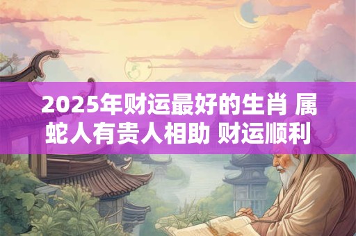 2025年财运最好的生肖 属蛇人有贵人相助 财运顺利